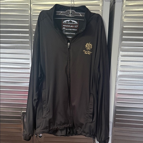 Sun Mountain Other - Trump National Golf Club Sun Mountain Black Waterproof Windbreaker